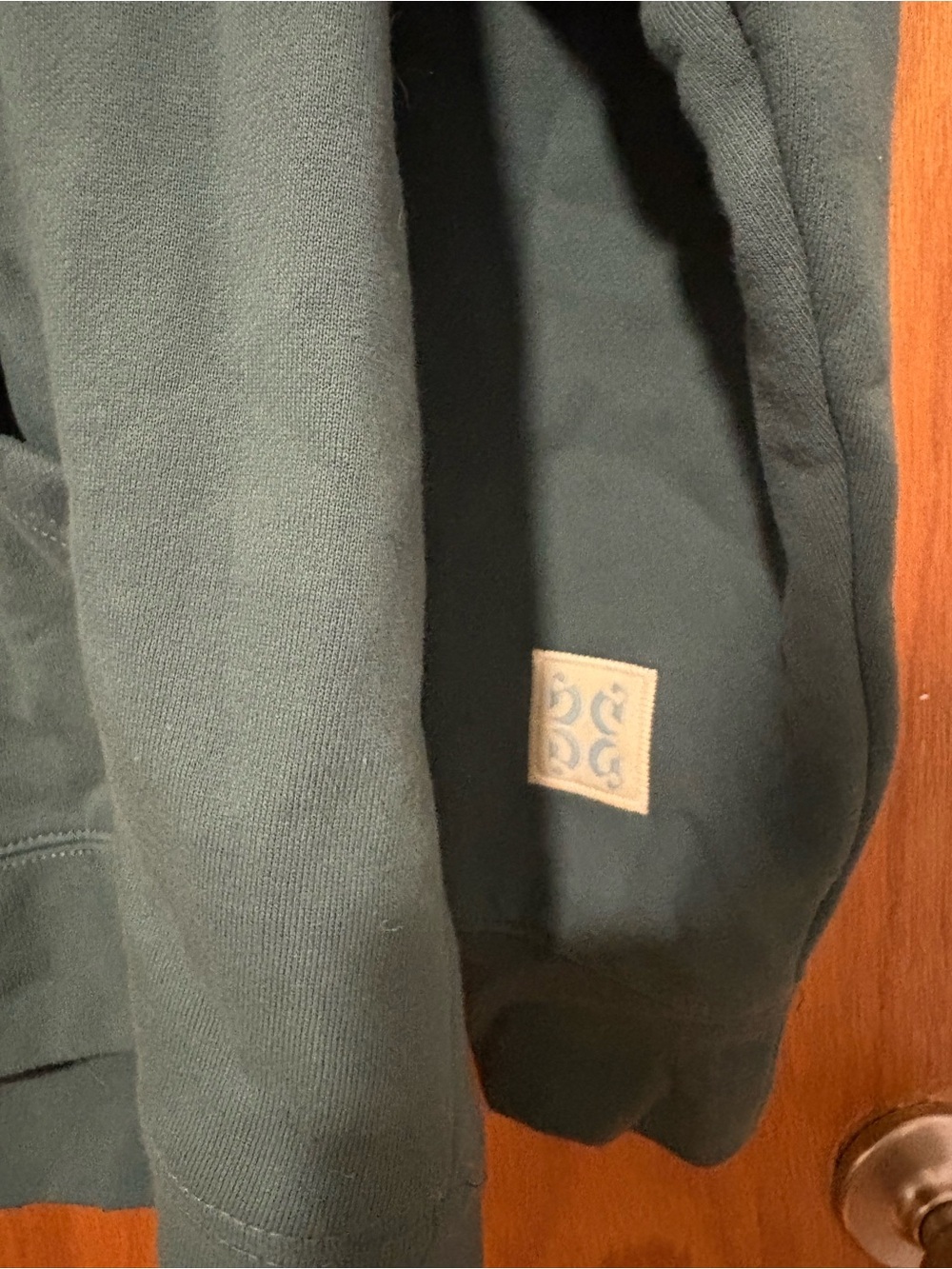 Glossier Hoodie in Deep Teal Green - Picture 2 of 6